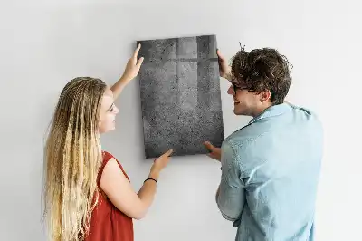 Dry erase magnetic board concrete finish