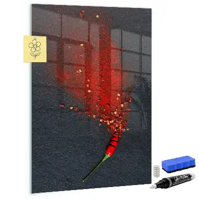 Ground paprika dry erase magnetic board