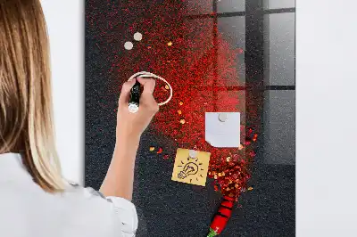Ground paprika dry erase magnetic board