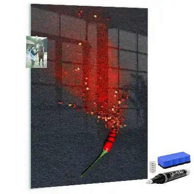 Ground paprika dry erase magnetic board