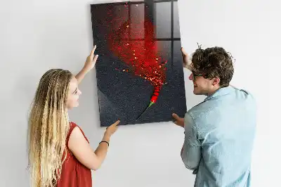 Ground paprika dry erase magnetic board