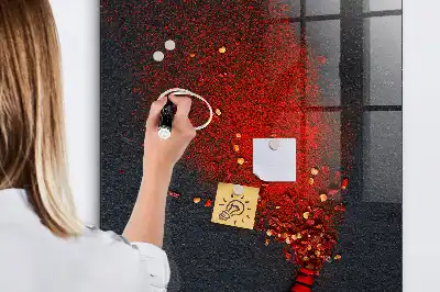 Ground paprika dry erase magnetic board