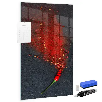 Ground paprika dry erase magnetic board