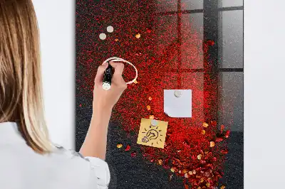 Ground paprika dry erase magnetic board