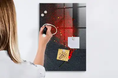 Ground paprika dry erase magnetic board