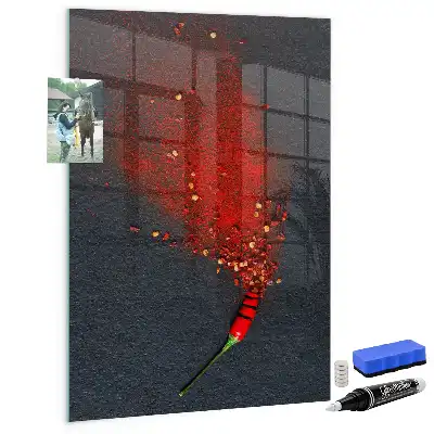 Ground paprika dry erase magnetic board