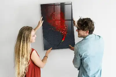 Ground paprika dry erase magnetic board