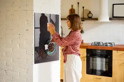 Magnetic dry erase board coffee beans design