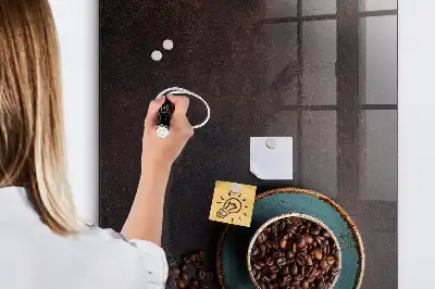 Magnetic dry erase board coffee beans design
