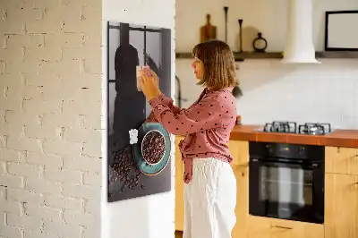 Magnetic dry erase board coffee beans design