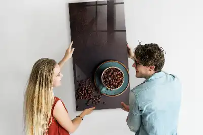 Magnetic dry erase board coffee beans design