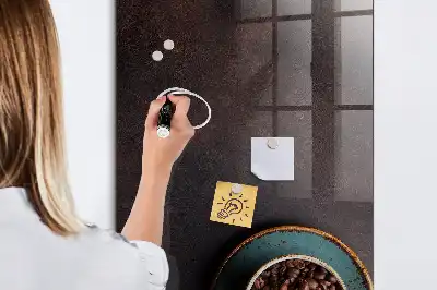 Magnetic dry erase board coffee beans design