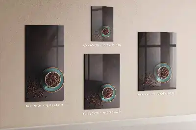 Magnetic dry erase board coffee beans design