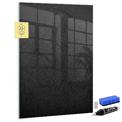 Magnetic dry erase board dark rock finish