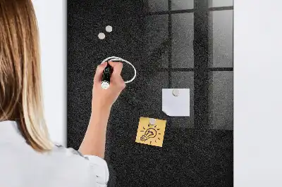 Magnetic dry erase board dark rock finish