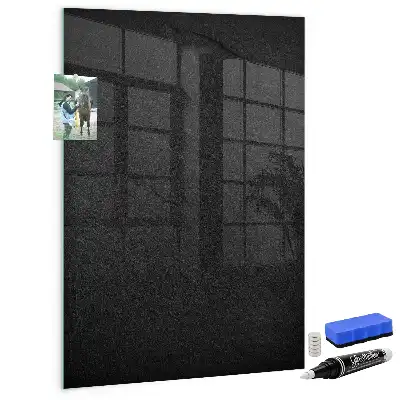 Magnetic dry erase board dark rock finish