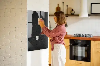 Magnetic dry erase board dark rock finish
