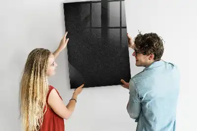 Magnetic dry erase board dark rock finish