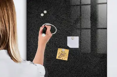 Magnetic dry erase board dark rock finish