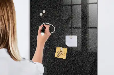 Magnetic dry erase board dark rock finish