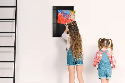 Magnetic dry erase board dark rock finish