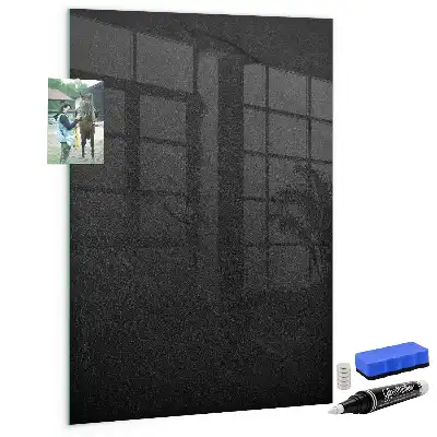 Magnetic dry erase board dark rock finish