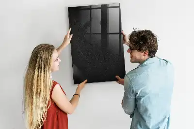 Magnetic dry erase board dark rock finish