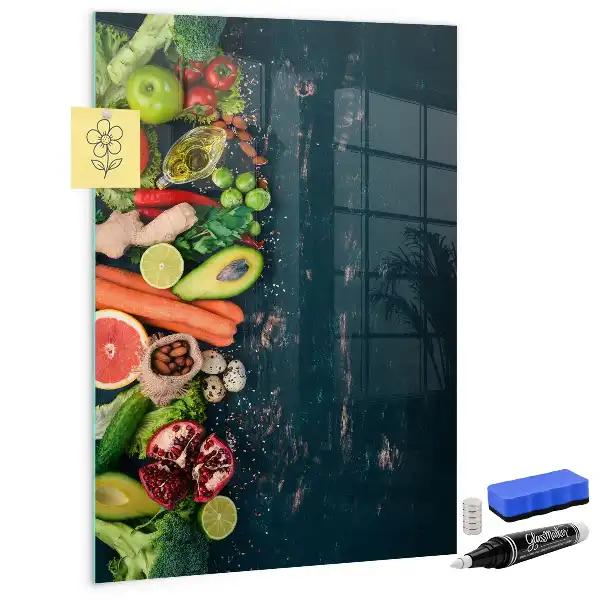 Magnetic dry erase board vegan table