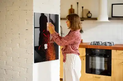 Magnetic dry erase board hot peppers design