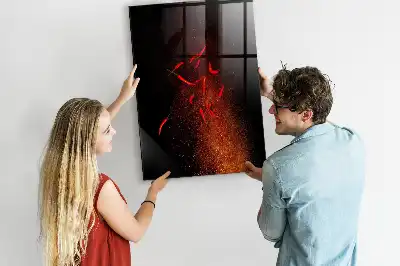 Magnetic dry erase board hot peppers design