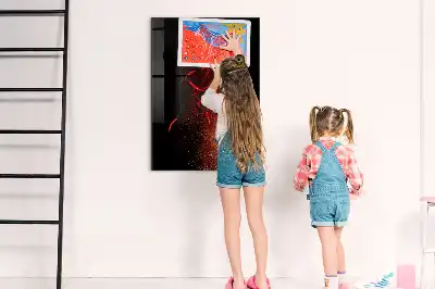 Magnetic dry erase board hot peppers design