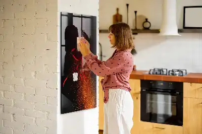 Magnetic dry erase board hot peppers design