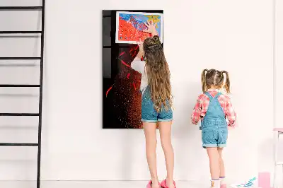 Magnetic dry erase board hot peppers design