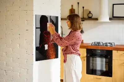 Magnetic dry erase board hot peppers design