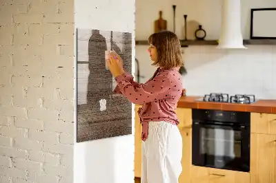 Magnetic dry erase board with a new wood frame