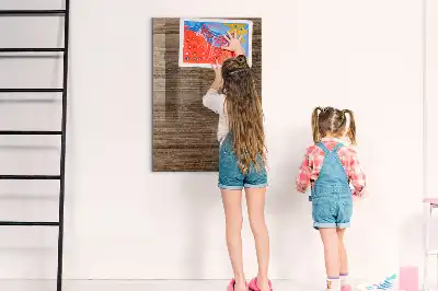 Magnetic dry erase board with a new wood frame