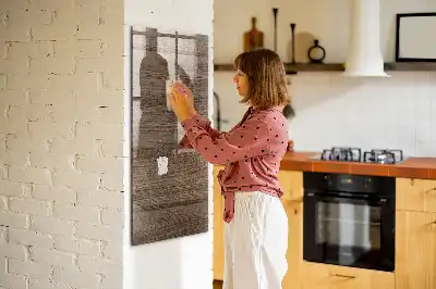 Magnetic dry erase board with a new wood frame