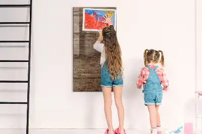 Magnetic dry erase board with a new wood frame