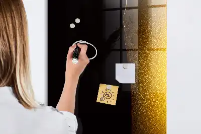 Magnetic dry erase board dark beer inspired design