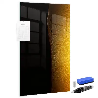Magnetic dry erase board dark beer inspired design