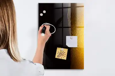 Magnetic dry erase board dark beer inspired design