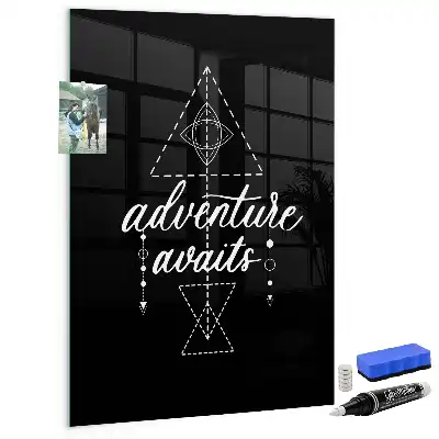 Dry erase magnetic board Adventure design