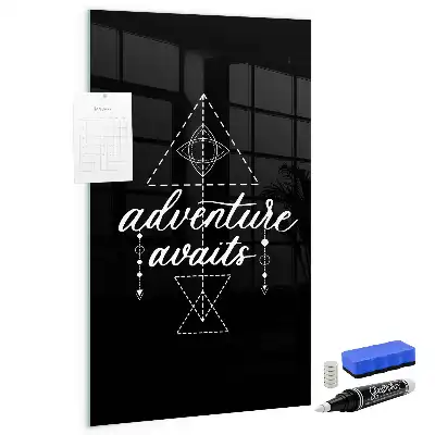 Dry erase magnetic board Adventure design