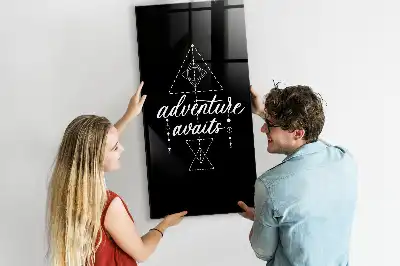 Dry erase magnetic board Adventure design
