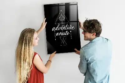 Dry erase magnetic board Adventure design