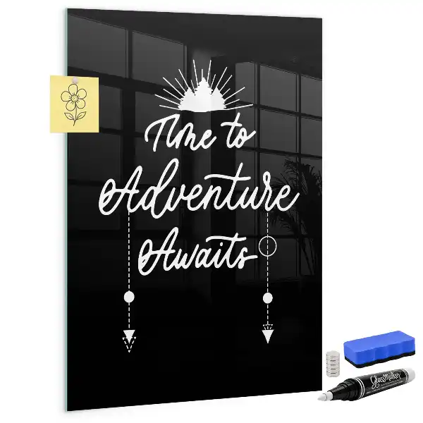 Magnetic dry erase board adventure design