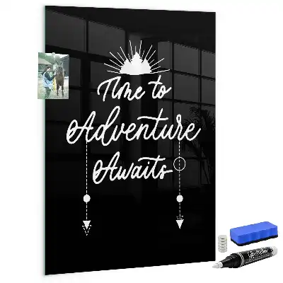 Magnetic dry erase board adventure design