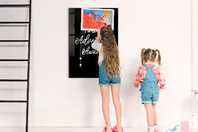 Magnetic dry erase board adventure design