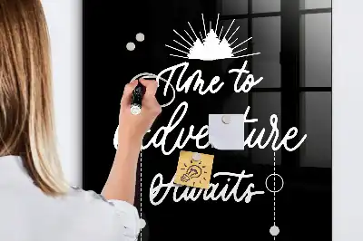 Magnetic dry erase board adventure design
