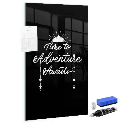 Magnetic dry erase board adventure design